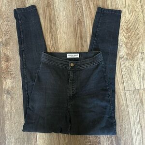 American apparel high waisted, black stretch, disco jeans size small